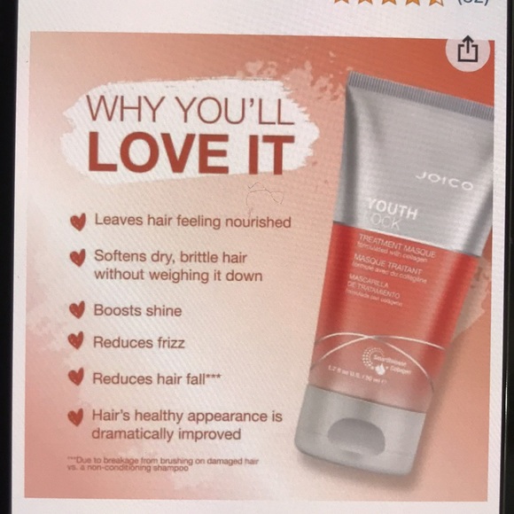 Joico YOUTH LOCK Treatment Masque NEW - Picture 2 of 15